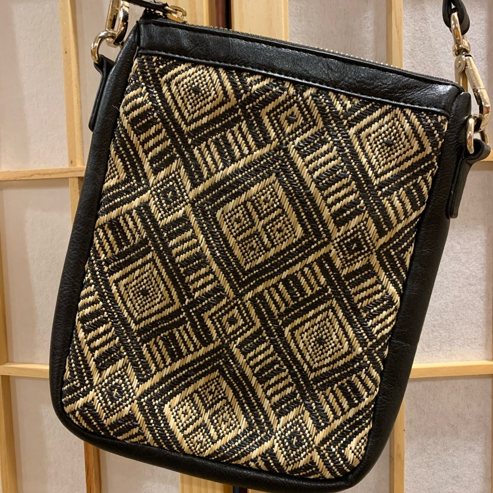 Leather Trim Woven Purse by ShiraLeah Chicago
